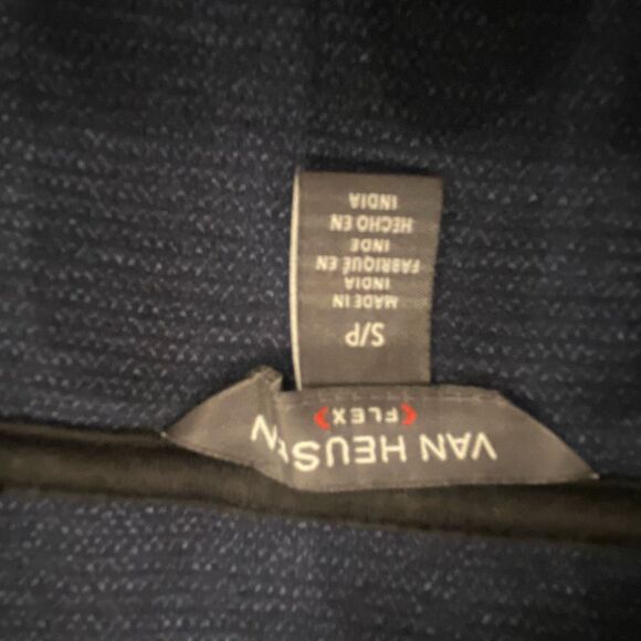 Van Heusen Flex Gray Ribbed Quarter Zip Mens Activewear Pullover Shirt Size Smal - Picture 5 of 12